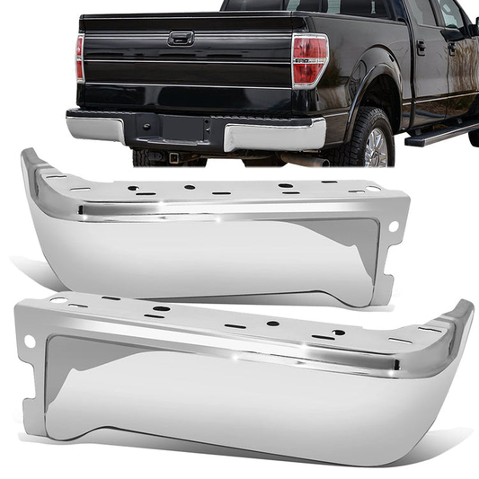 DEFENSA 09-14 FORD F-150, FITS FLEETSIDE MODELS ONLY WITHOUT PARKING SENSOR HOLES - CHROME