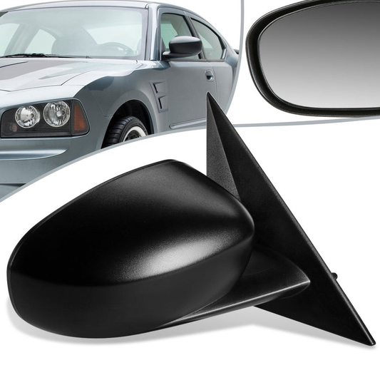 RETROVISOR MIRROR - OEM - 07-10 CHRYSLER 300 / 06-10 DODGE CHARGER / 05-08 DODGE MAGNUM - POWERED - TEXTURED - BLACK - RIGHT