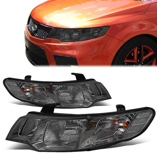FAROS 10-13 KIA FORTE - H7 LOW BEAM / H1 HIGH BEAM - SMOKE HOUSING / CLEAR CORNER
