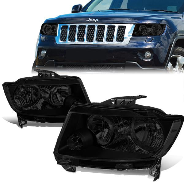 FAROS 11-13 JEEP GRAND CHEROKEE - H11 LOW BEAM / 9005 HIGH BEAM - BLACK HOUSING / CLEAR CORNER / SMOKE LENS