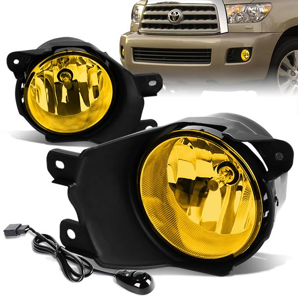 FAROS DE NIEBLA 08-17 TOYOTA SEQUOIA - WITH SWITCH - H10 BULB - AMBER