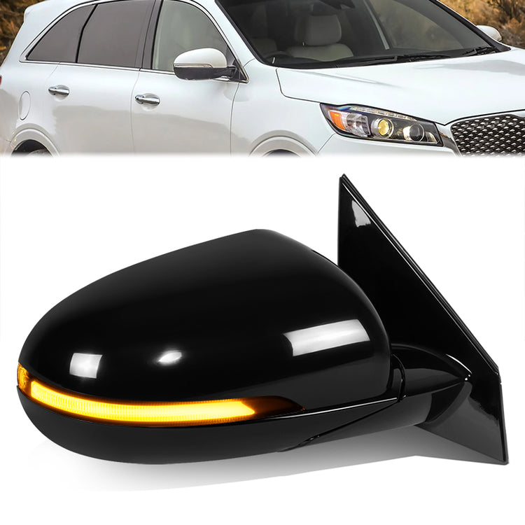 RETROVISOR MIRROR - OE STYLE - KIA SORENTO 2016-2018 - WITH POWER FOLD WITH HEATED GLASS - PASSENGER RIGHT SIDE - BLACK