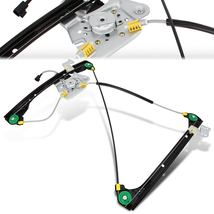 REGULADOR DE VENTANA WINDOW MOTORS & REGULATORS - METALLIC - 99-04 OLDSMOBILE ALERO/99-05 PONTIAC GRAND AM - FITS 2DR COUPE MODELS ONLY - METALLIC - BARE STEEL/PLASTIC