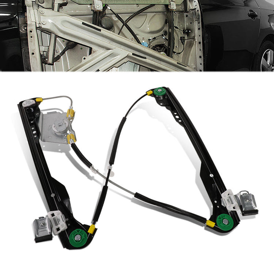 REGULADOR DE VENTANA WINDOW MOTORS & REGULATORS - METALLIC - 00-07 FORD FOCUS - FITS 4-DR/5-DR MODELS ONLY - METALLIC - BARE STEEL/PLASTIC