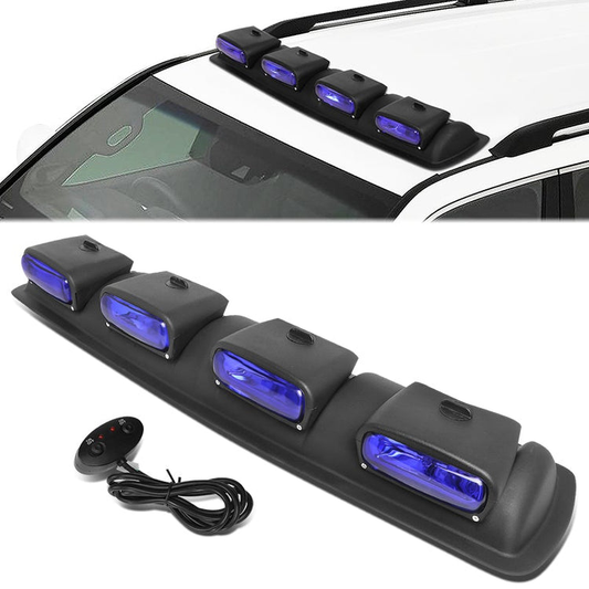FAROS DE NIEBLA ROOF MOUNTED - 38" X 9" X 4" - UNIVERSAL - H3 BULB - WITH SWITCH, WIRING - BLUE