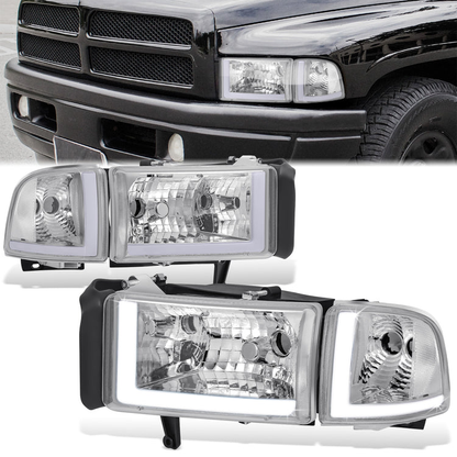 FAROS CLEAR LENS.CLEAR REFLECTOR.CHROME HOUSING.4PCS.LED BAF