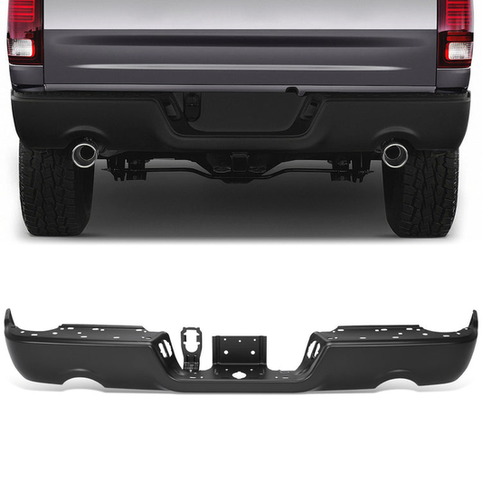 DEFENSA 09-10 DODGE RAM 1500 / 11-18 RAM 1500 / 19-24 RAM 1500 CLASSIC - WITH DUAL EXHAUST - WITHOUT PARK ASSIST - BLACK