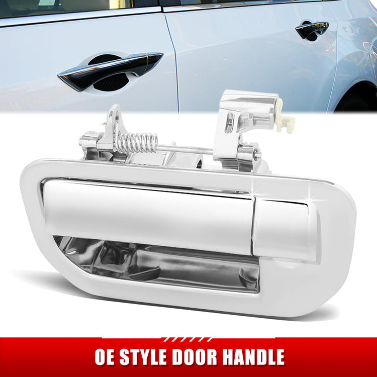 MANIJA DOOR HANDLE COVERS - HONDA RIDGELINE 10-14 - W/ CAMERA HOLE - STEEL / PLASTIC - CHROME