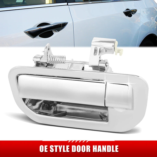 MANIJA DOOR HANDLE COVERS - HONDA RIDGELINE 10-14 - W/ CAMERA HOLE - STEEL / PLASTIC - CHROME