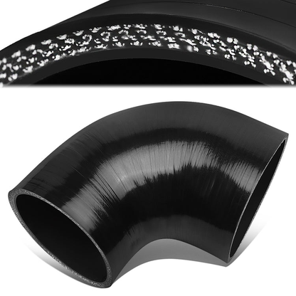 COPLE DE SILICON 3-PLY - 3.00" TO 3.50" REDUCER W/ 90 DEGREE - BLACK - RM6-1