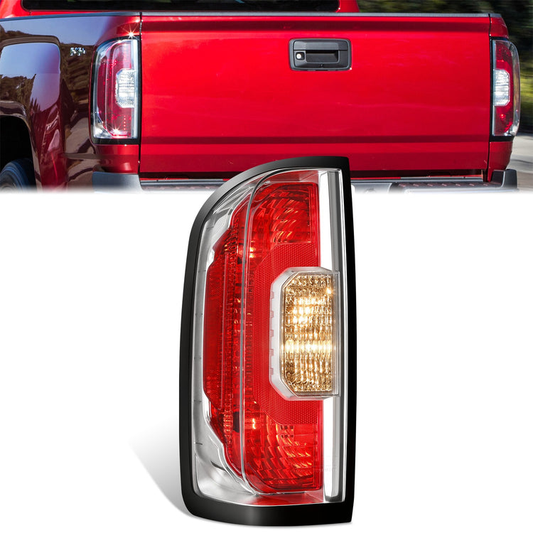 FAROS TRASEROS OE STYLE - 15-22 GMC CANYON - 921 REVERSE / 7443 TURN SIGNAL / 7443 TAIL LIGHT - CHROME HOUSING - LEFT