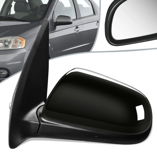 RETROVISOR MIRROR - OEM - 07-11 CHEVY AVEO - POWERED - HEATED - PAINTABLE - BLACK - LEFT