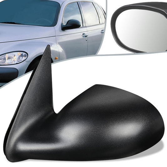RETROVISOR MIRROR - 01-03 CHRYSLER PT CRUISER - POWERED - OEM - LEFT - TEXTURED/BLACK