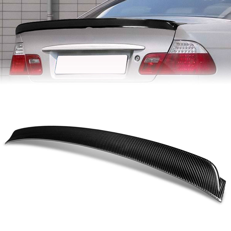 SPOILER CAR TRUNK SPOILER - 99-05 BMW M3 / 99 BMW 328IS / 99 BMW 323IS / 99 BMW 318IS / 00 BMW 328CI / 00 BMW 323CI / 01-05 BMW 330CI / 01-05 BMW 325CI - FITS COUPE MODELS - CARBON FIBER BLACK