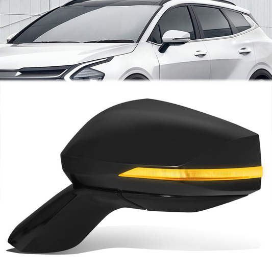 RETROVISOR MIRROR - OE STYLE - KIA SPORTAGE 23-24 - WITH POWER WITH HEATED WITH TURN SIGNAL WITH BLIND SPOT - FOR SX - DRIVER SIDE - PAINT TO MATCH - BLACK