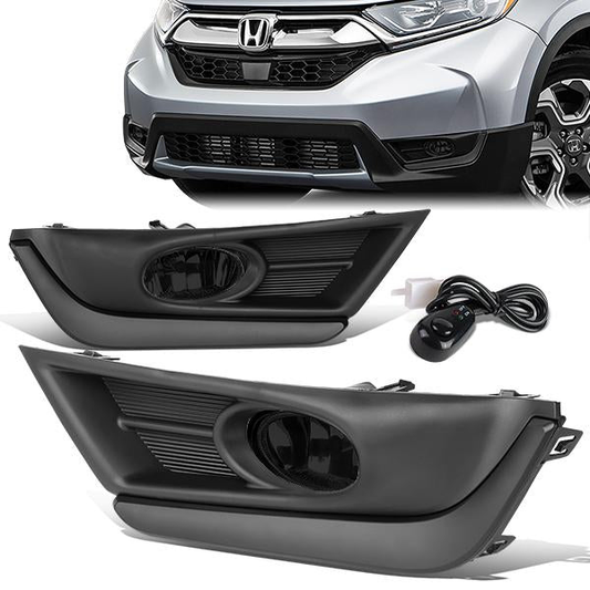 FAROS DE NIEBLA 17-18 HONDA CR-V - REQUIRES FOG LIGHT BRACKETS FOR INSTALLATION - WITH BLACK TRIM BEZEL - SMOKE