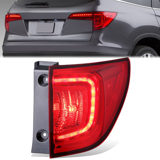 FAROS TRASEROS OE STYLE - 16-18 HONDA PILOT - OUTER - 7440 REVERSE - CHROME HOUSING - RIGHT