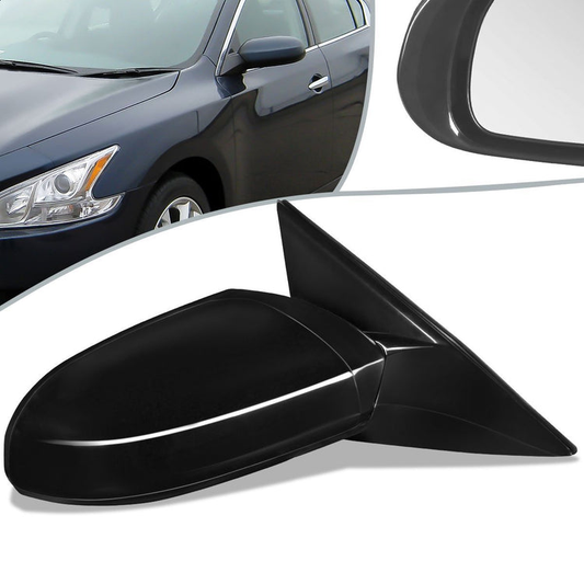 RETROVISOR MIRROR - OEM - 09-14 NISSAN MAXIMA - POWERED - PAINTABLE - BLACK - RIGHT