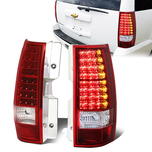 FAROS TRASEROS 07-14 CHEVY SUBURBAN / TAHOE / YUKON - LED - RED / CLEAR