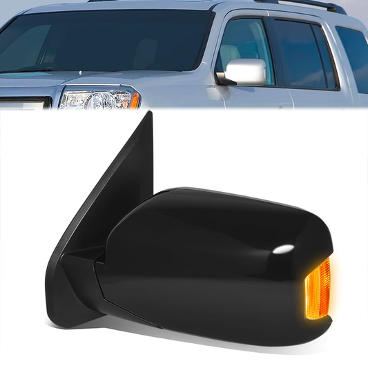 RETROVISOR MIRROR - OE STYLE - HONDA PILOT 11-15 - WITH POWER WITH SIGNAL WITH MEMORY - DRIVER SIDE - PAINT TO MATCH - BLACK