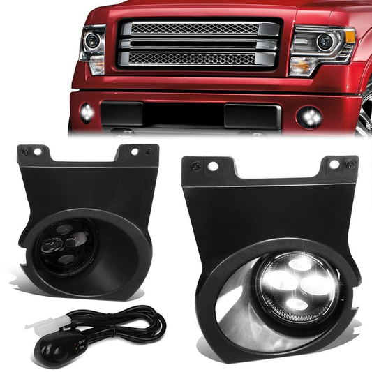 FAROS DE NIEBLA 09-14 FORD F-150 - EXCLUDES SVT RAPTOR MODEL - WITH SWITCH, WIRING - SMOKED