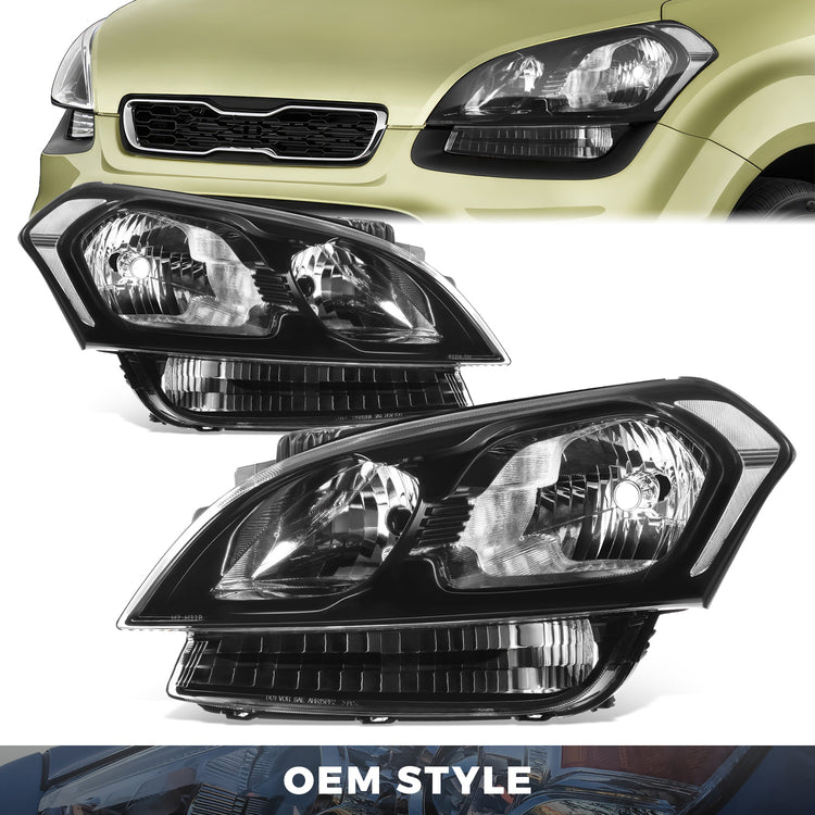 FAROS OE STYLE - 12-13 KIA SOUL - BLACK HOUSING - CLEAR REFLECTOR