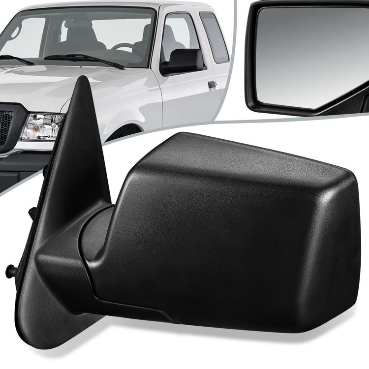 RETROVISOR MIRROR - OEM - 06-07 MAZDA B2300, B3000, B4000 / 06-11 FORD RANGER - POWERED - TEXTURED - BLACK - LEFT