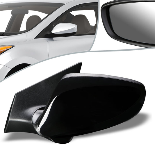 RETROVISOR MIRROR - OEM - 11-13 HYUNDAI ELANTRA - POWERED - HEATED - TEXTURED - BLACK - LEFT