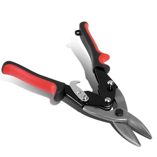 HERRAMIENTAS DNA LOGO - 10" - STRAIGHT CUT - BUILT IN THUMB LOCK - METALLIC / RED / BLACK