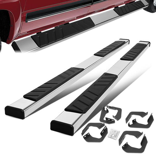 ESTRIBOS 5" - 07-21 TOYOTA TUNDRA - DOUBLE CAB - CHROME / BLACK