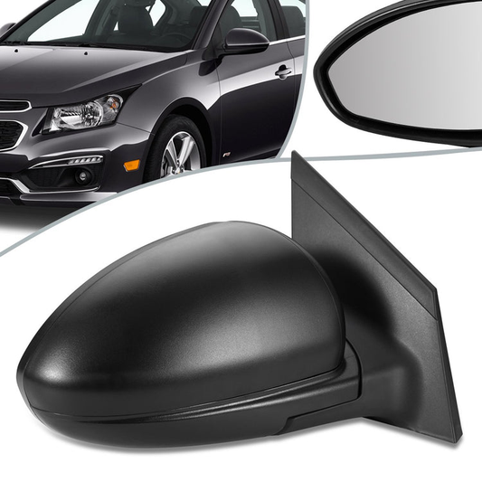 RETROVISOR MIRROR - OEM - 11-15 CHEVY CRUZE - POWERED - FOLDING - TEXTURED - BLACK - RIGHT