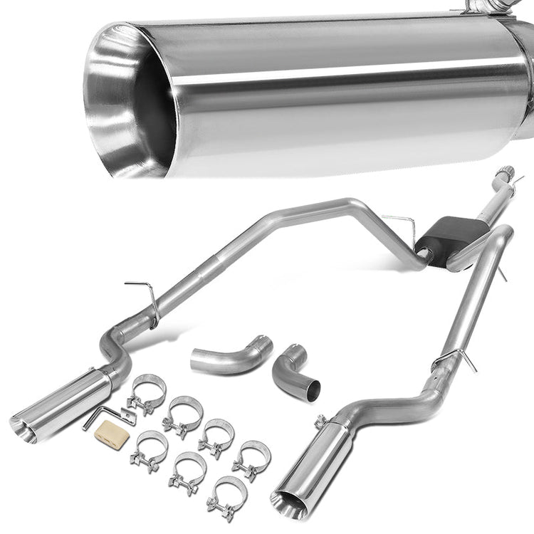 TUBERIA CATBACK CATBACK - 14-18 CHEVROLET SILVERADO 1500 WITH 4.3L/5.3L / 2019 CHEVROLET SILVERADO 1500 LD WITH 4.3L/5.3L / 14-18 GMC SIERRA 1500 WITH 4.3L/5.3L / 2019 GMC SIERRA 1500 LIMITED WITH 4.3L/5.3L - FITS EXTENDED & CREW CAB MODELS - EXCLUDES 2WD