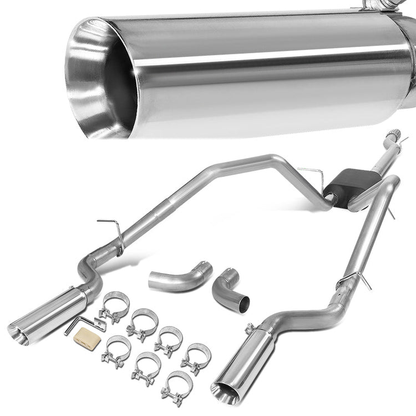 TUBERIA CATBACK CATBACK - 14-18 CHEVROLET SILVERADO 1500 WITH 4.3L/5.3L / 2019 CHEVROLET SILVERADO 1500 LD WITH 4.3L/5.3L / 14-18 GMC SIERRA 1500 WITH 4.3L/5.3L / 2019 GMC SIERRA 1500 LIMITED WITH 4.3L/5.3L - FITS EXTENDED & CREW CAB MODELS - EXCLUDES 2WD