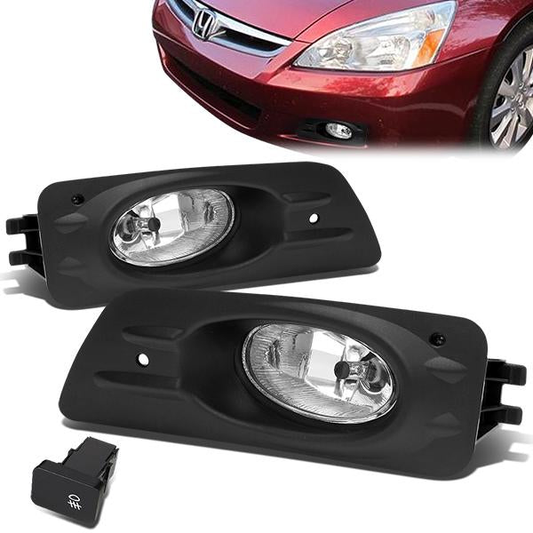 FAROS DE NIEBLA 06-07 HONDA ACCORD 4-DR - W/ SWITCH - H11 BULB - CLEAR