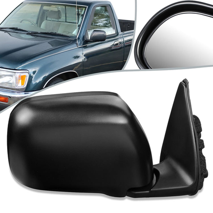RETROVISOR MIRROR - OEM - 93-98 TOYOTA T100 - MANUAL - BLACK MATERIAL - RIGHT