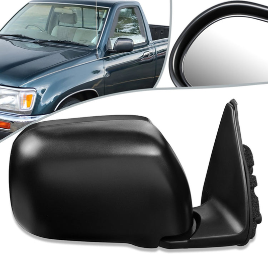 RETROVISOR MIRROR - OEM - 93-98 TOYOTA T100 - MANUAL - BLACK MATERIAL - RIGHT