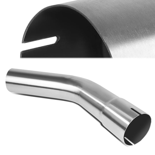 nan EXHAUST PIPE TUBING - BEND - 1PC -2.5"-2.65" FLARED - OD CUSTOM 45 DEGREE - 18 GAUGE - MANDREL - POLISHED - STAINLESS STEEL
