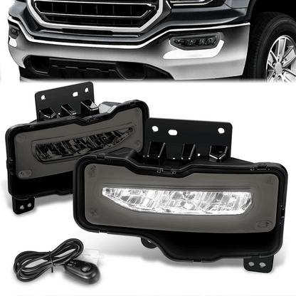 FAROS DE NIEBLA 16-18 GMC SIERRA 1500 / 2018 GMC SIERRA 1500 LIMITED - FULL LED - SMOKED
