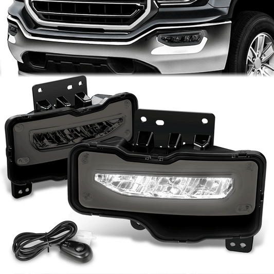 FAROS DE NIEBLA 16-18 GMC SIERRA 1500 / 2018 GMC SIERRA 1500 LIMITED - FULL LED - SMOKED