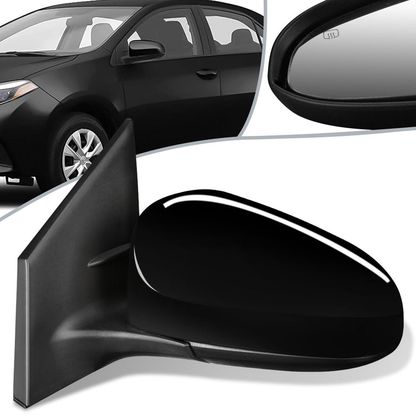 RETROVISOR MIRROR - OEM - 14-19 TOYOTA COROLLA SEDAN / 17-18 COROLLA IM / 2016 SCION IM - POWERED - HEATED - TEXTURED - BLACK - LEFT