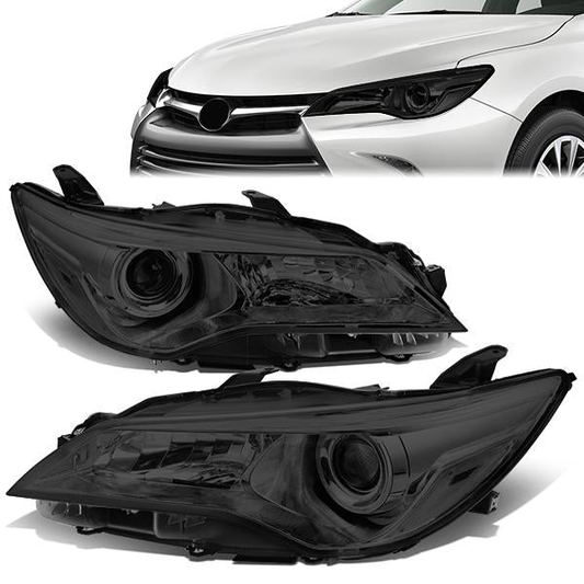 FAROS 15-17 TOYOTA CAMRY - FITS MODELS W/ HALOGEN HEADLIGHTS - PROJECTOR LOW BEAM - 9005 HIGH / H11 LOW BEAM - SMOKE HOUSING / CLEAR CORNER
