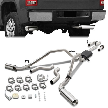 TUBERIA CATBACK CATBACK - 07-13 CHEVROLET SILVERADO 1500 5.3L CREW CAB WITH 5.5' BED / 07-08 CHEVROLET SILVERADO 1500 4.8L CREW CAB WITH 5.5' BED / 07-13 CHEVROLET SILVERADO 1500 5.3L EXTRA CAB WITH 6.5' BED / 07-08 CHEVROLET SILVERADO 1500 4.8L EXTRA CAB