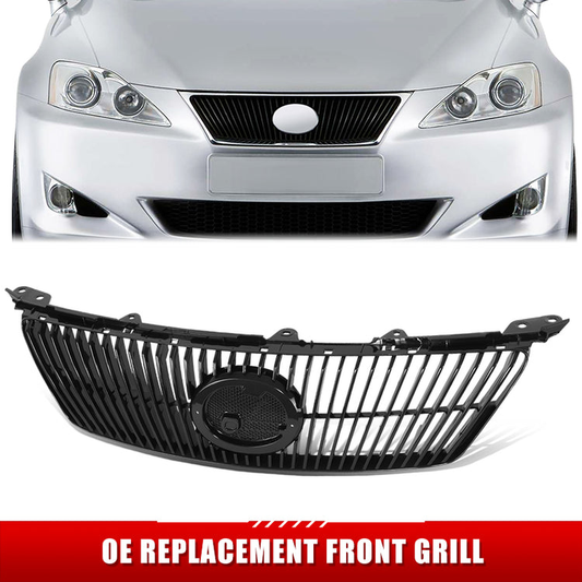 PARRILLA GRILLE - LX IS250/350 '06-'10/'11-'13/ GRILLE ASS'Y 08-10/ W/PRIMED BLACK/ (W/O PRE-COLLISION SYSTEM)//PARTS.NO,LX1200123//OEM NO,5311153120