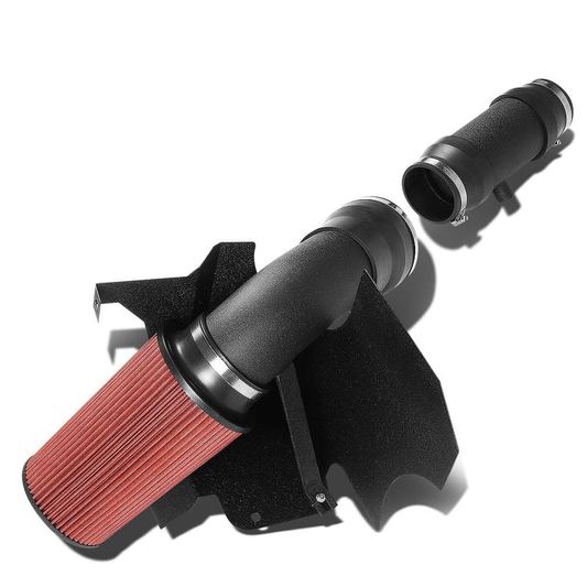 FILTRO DE AIRE ALTO FLUJO HEAT SHIELD - 99-04 FORD F-250, 350, 450 SUPER DUTY / 00-05 EXCURSION - FITS MODELS WITH 6.8L V10 ENGINE ONLY - ALUMINUM PIPING - SILVER