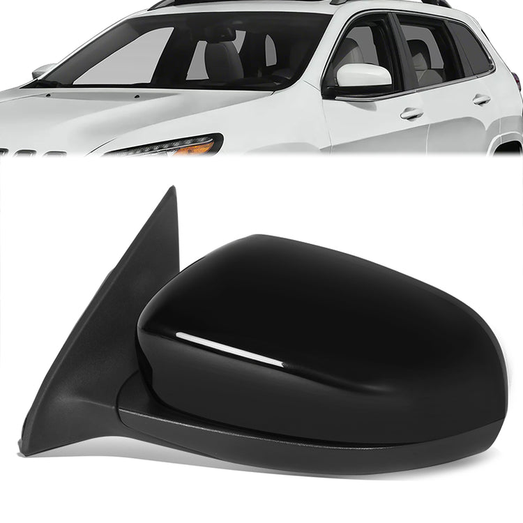 RETROVISOR MIRROR - OE STYLE - JEEP CHEROKEE 14-18 - WITH POWER - DRIVER SIDE - PAINT TO MATCH - BLACK