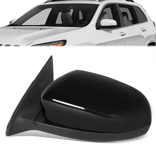 RETROVISOR MIRROR - OE STYLE - JEEP CHEROKEE 14-18 - WITH POWER - DRIVER SIDE - PAINT TO MATCH - BLACK