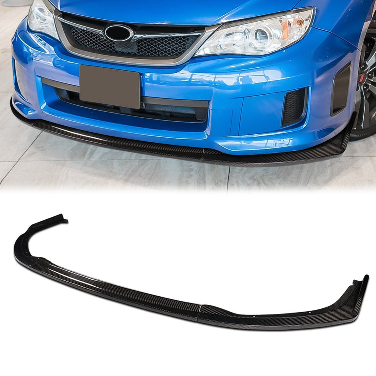 LIP FRONTAL 11-14 SUBARU WRX, WRX STI - REQUIRES DRILLING BUMPER FOR INSTALLATION - 3PC - REAL CARBON FIBER
