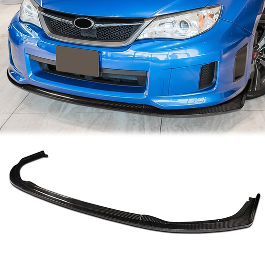 LIP FRONTAL 11-14 SUBARU WRX, WRX STI - REQUIRES DRILLING BUMPER FOR INSTALLATION - 3PC - REAL CARBON FIBER