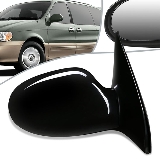 RETROVISOR MIRROR - OEM - 02-05 KIA SEDONA EX - POWERED - HEATED - PAINTABLE - BLACK - RIGHT