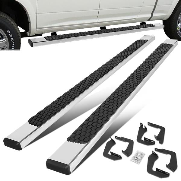 ESTRIBOS 5" - HONEYCOMB STEP PAD - 07-21 TOYOTA TUNDRA - DOUBLE CAB - CHROME / BLACK